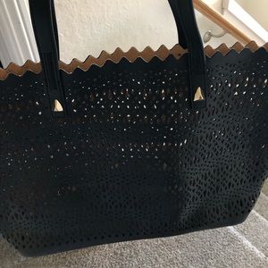 Stella and Dot black tote